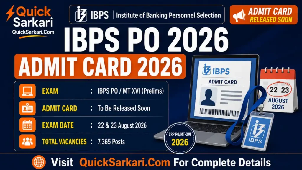 IBPS PO Prelims Admit Card 2026