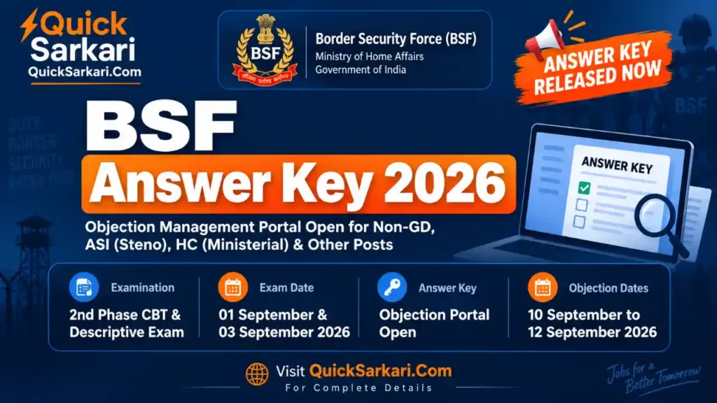 BSF Answer Key 2026
