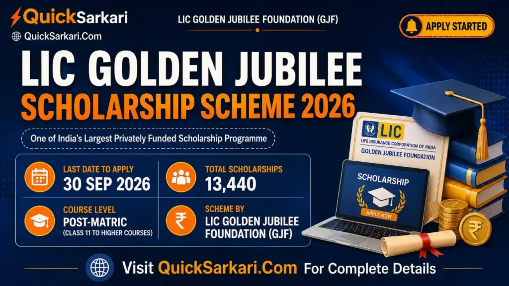 LIC Golden Jubilee Scholarship Scheme 2026