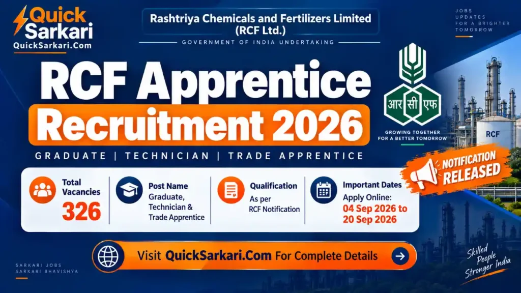 RCF Apprentice Recruitment 2026
