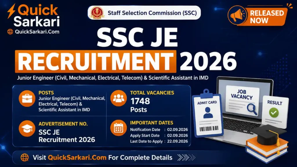 SSC JE Recruitment 2026